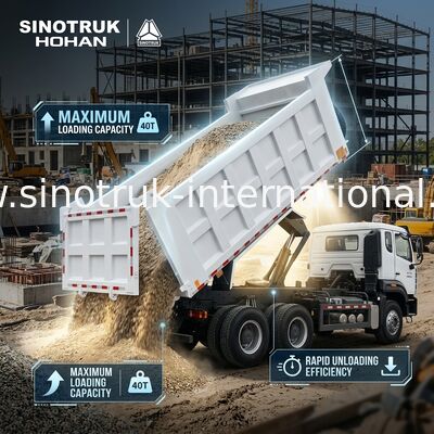 SINOTRUK HOWO 400 PS Kipper Dump Truck für den Bau N7 Militärische Stoßstange Warnleuchte