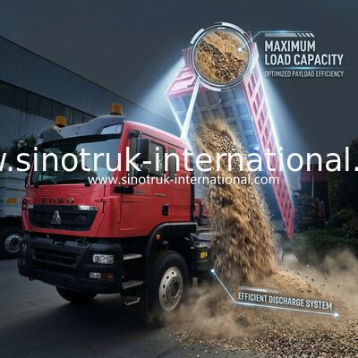 8 × 4 Lhd 12 Räder Sinotruk Tipper 400 PS Euro 2