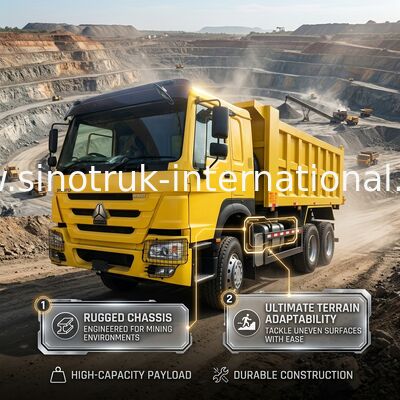 Sinotruk Howo Tipper Dump Truck Weichai 380 PS 10 Räder 6 × 4 Rhd 20CBM