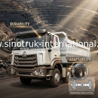 Kipplaster HOWO N7 LHD 12wheels 8X4 400HP für Bergbau