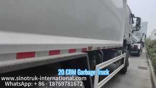 Komprimierter Müllwagen