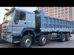 Sinotruk HOWO 8X4 Dump Truck 380 PS 8X4 12 Räder HW76 ZZ3317V3567B1R RHD Elegant blau
